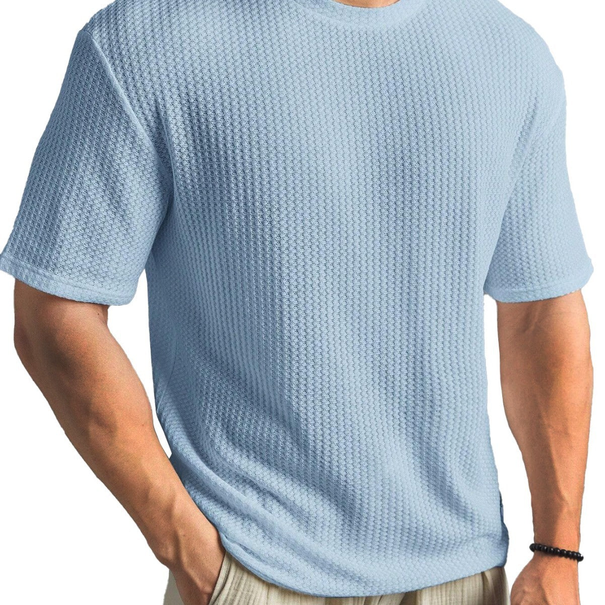Casual Versatile Solid Color Men's Summer T-shirt